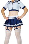 Sexy disfraz de colegiala- marinera cosplay para dama