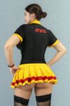 Disfraz Atrevido Mensajera Delivery Tipo Dhl Con Medias Minifalda Tableada Blusa DIZ25.jpg