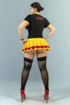 Disfraz Atrevido Mensajera Delivery Tipo Dhl Con Medias Minifalda Tableada Blusa DIZ25.jpg